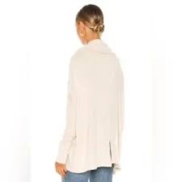 Free People Juicy Long Sleeves Top eBay in Stone Cold Beige Split Back Oversized - Picture 4 of 5